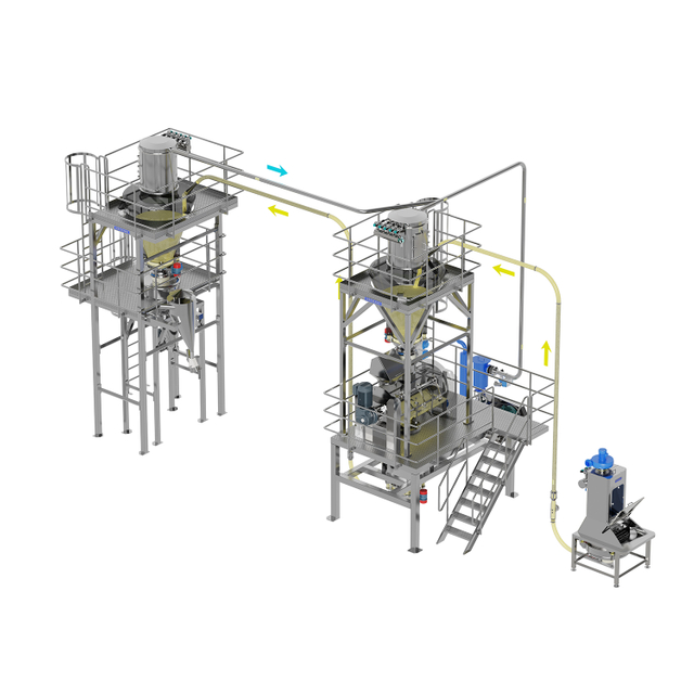 Seção de dosagem de silo